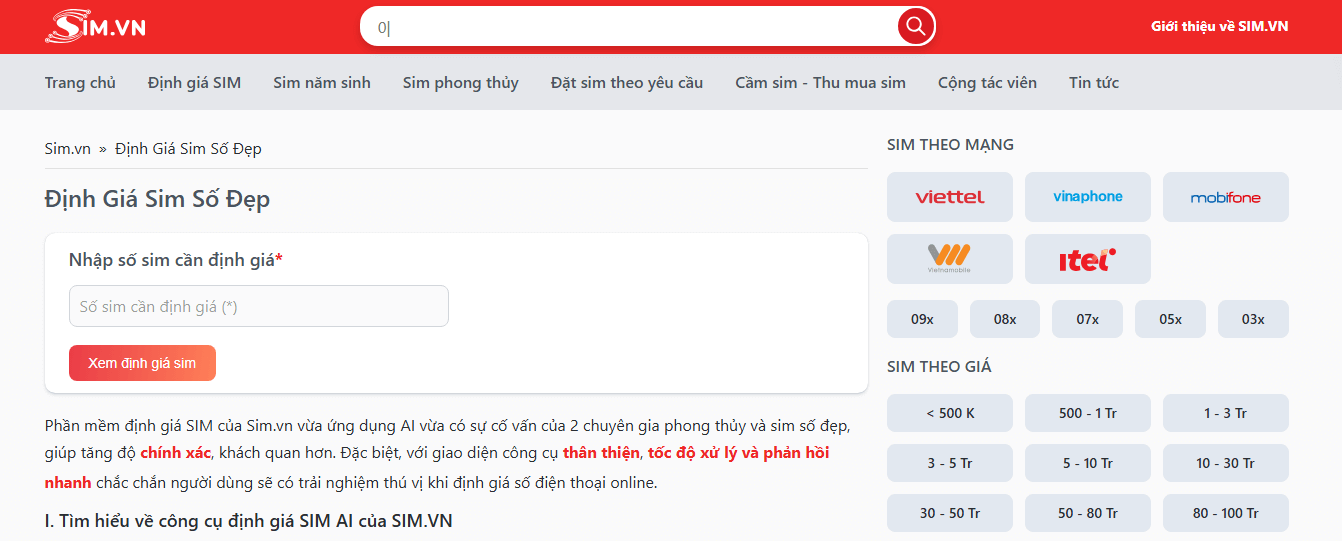 Website SIM.vn
