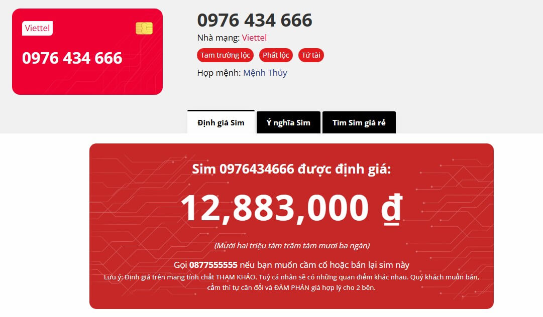 Định giá SIM online có đúng hay không?